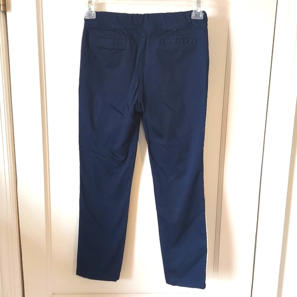 Janie & Jack Navy Dress Pants with Gold Tuxedo Stripe - Picture 3 of 8